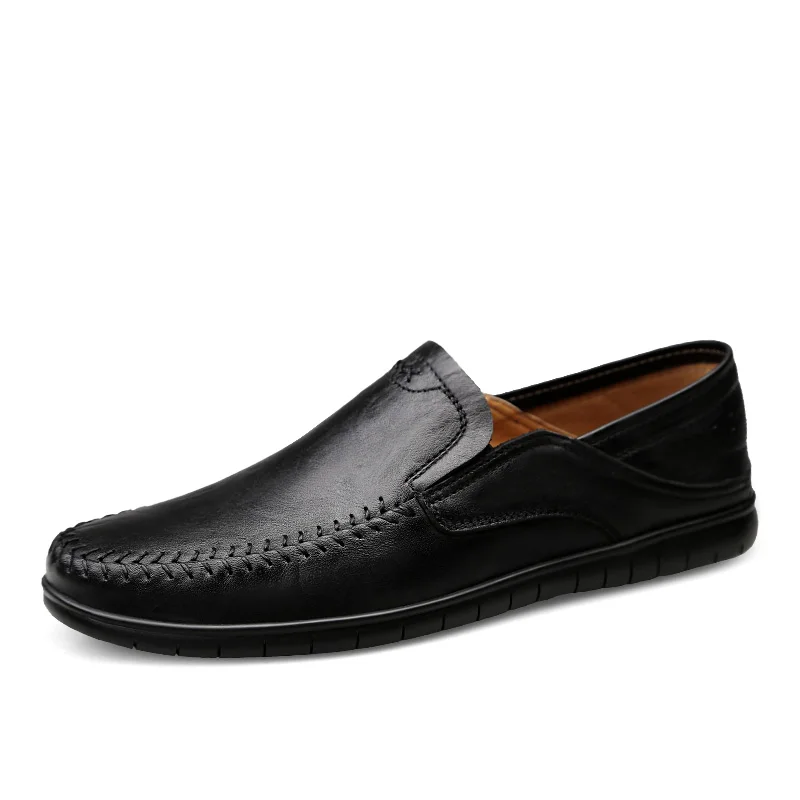 

New Genuine Leather Mens Shoes Men Loafers Fashion Breathable Lightweight Driving Casual Shoes Slip-on Moccasins size 38-46