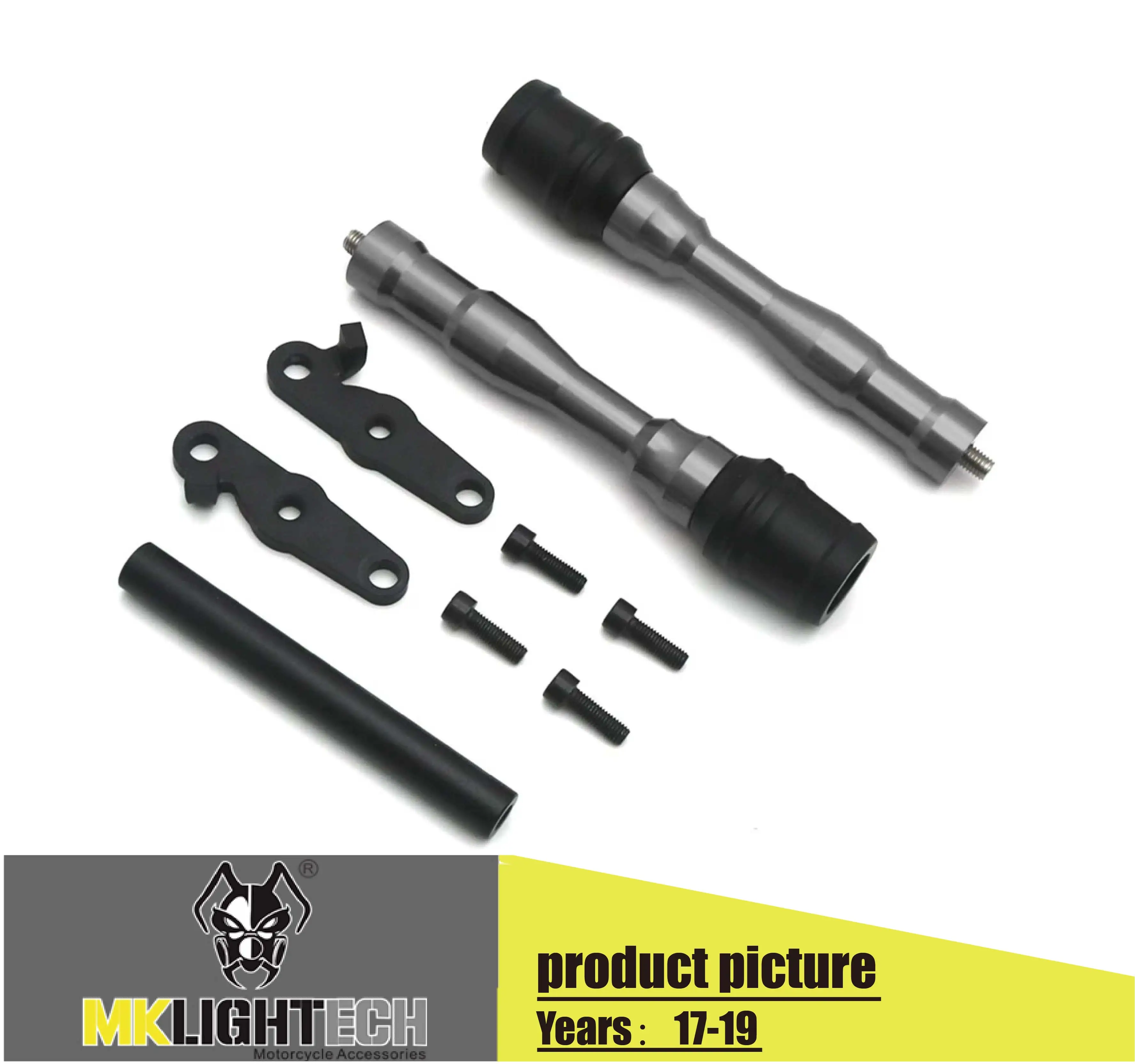 

MKL IGHTECH - Motorcycle fairing shatter protector accident exhaust side body fall protection for Yamaha YZF-R15 V3.0 2017-2019