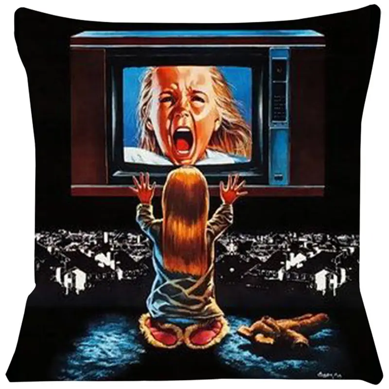 Чехол для подушки с ужасным фильмом Короткие Плюшевые Декоративные наволочки