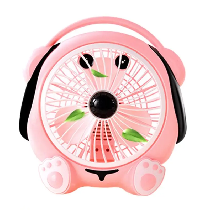 

Cute Cartoon Pattern Mini Fan Strong Wind Desktop Cooling Fan Air Cooler for Home Office Dormitory Use