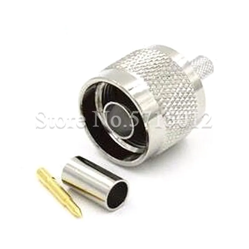 

2 шт. N-образная штепсельная Вилка для обжима RF радиочастотный коаксиальный разъем адаптер для подключения кабеля RG58 RG400