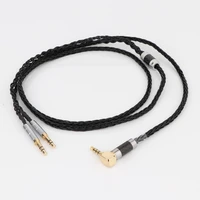 preffair hot selling hifi audio silver plated angle 3 5mm to dual 3 5mm balanced headphone cable earphone cable upgrade wire