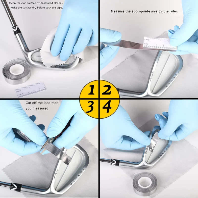 Professional High Density Lead Weights Golf Lead Tape Weight Self-Adhesion for Wood Iron Putter Wedge Clubs Head