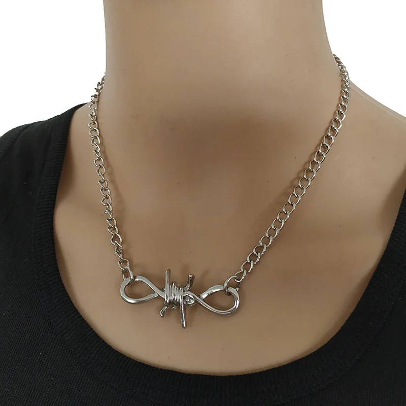 Новинка 2019 мужское и женское ожерелье ручной работы с шипами металлический