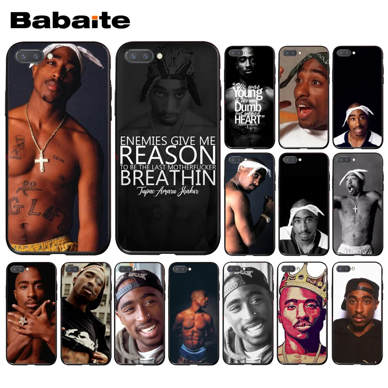Фото Чехол для телефона Babaite tupac Huawei Honor 8X 9 10 20 Lite 7A 7C Honor10i 9X Pro play 8C Мобильные телефоны и Чехол для телефона Babaite tupac Huawei Honor 8X 9 10 20 Lite 7A 7C Honor10i 9X Pro play 8C Мобильные телефоны и