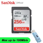 SanDisk карта памяти, класс 10, 128 ГБ, 64 ГБ, 16 ГБ, 256 ГБ