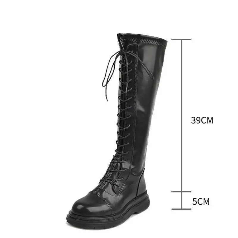 

2022 Fashion Autumn New Knight Boots Retro College Style British Style Thick-soled Motorcycle Boots With Rear Zipper Boots