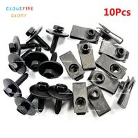 cloudfireglory 10pcs body bolts u nut clips m6 1 0 x 25mm long 10mm hex for ford truck 147163194