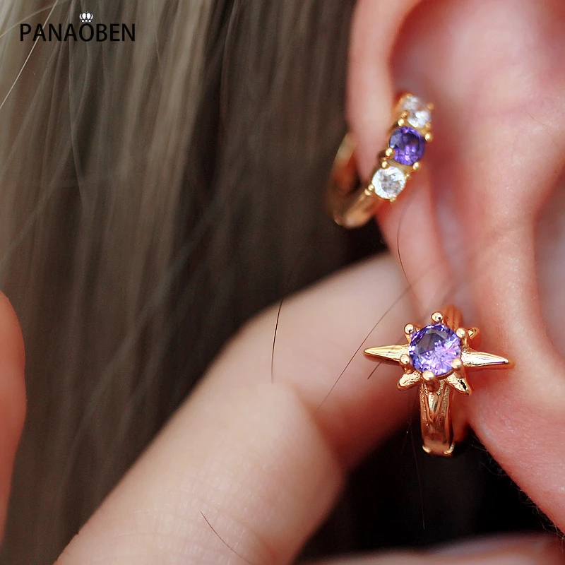 

Женские серьги-кольца из серебра 925 пробы в французском стиле