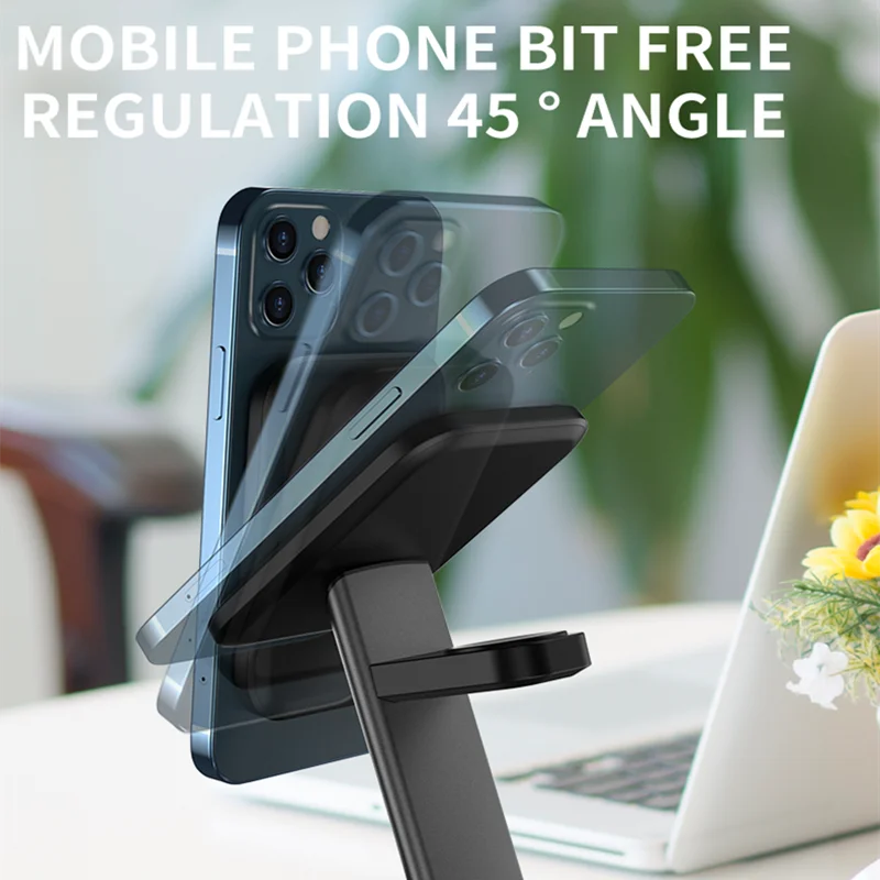 15w 3 in 1 magnetic wireless charger fast charge desktop dock for iphone 13 12 pro max mini airpods apple watch 7 6 5 4 3 stand free global shipping