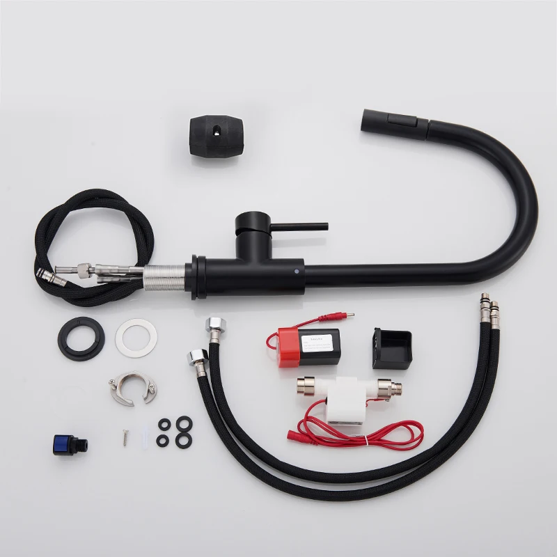 

Brushed Gold Touch Kitchen Faucet Pull Out Sensor Touch Kitchen Faucet Crane Double Water Mode Mixer Faucet Battery Power