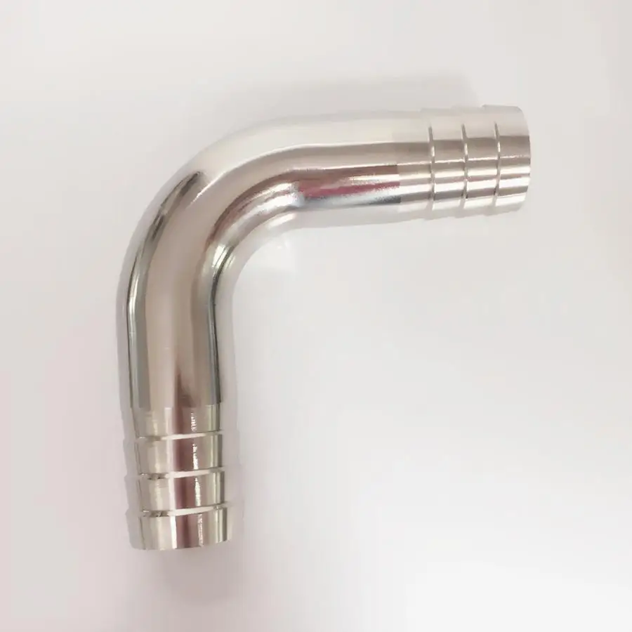 

76mm 3" Hose Barb SUS 316L Stainless Steel Sanitary 90 Degree Elbow Pipe Fitting Home Brew Beer Wine