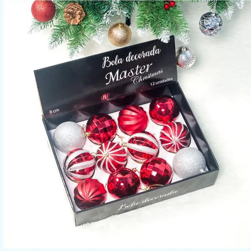 12 шт. рождественские большие висячие шары украшения для рождественской елки