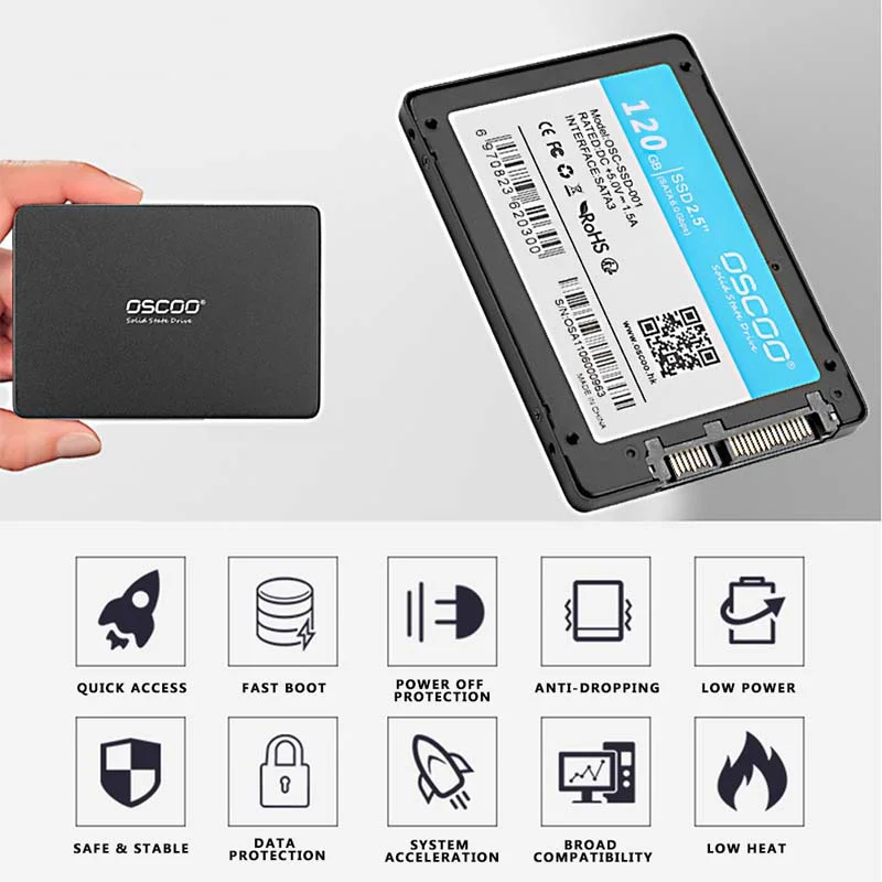 Жесткий диск Oscoo 2 5 дюйма SSD 500 Гб 240 ГБ 120 480 1 ТБ 960 твердотельные накопители