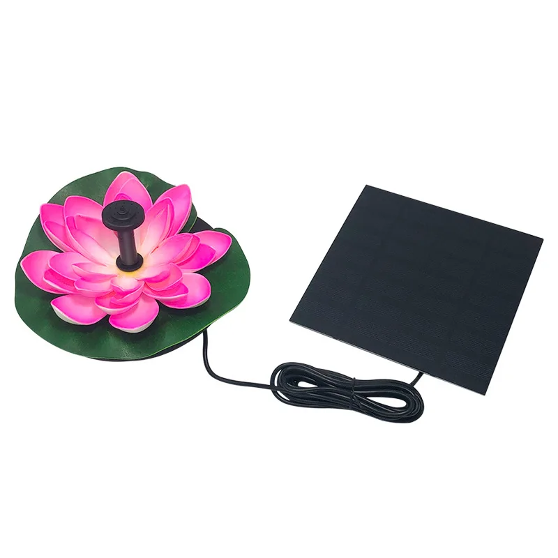 

Solar Powered Flower Light Floating Fountain Pond Garden Pool Lamp Realistic Lotus Shape Led Bright Lamps Bulb Garden Decora