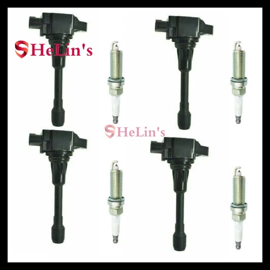 22448 ED000 22401 ED815 новые катушки зажигания X4 и свечи для Nissan Altima Sentra UF 549 LZKAR6AP 11|Свечи