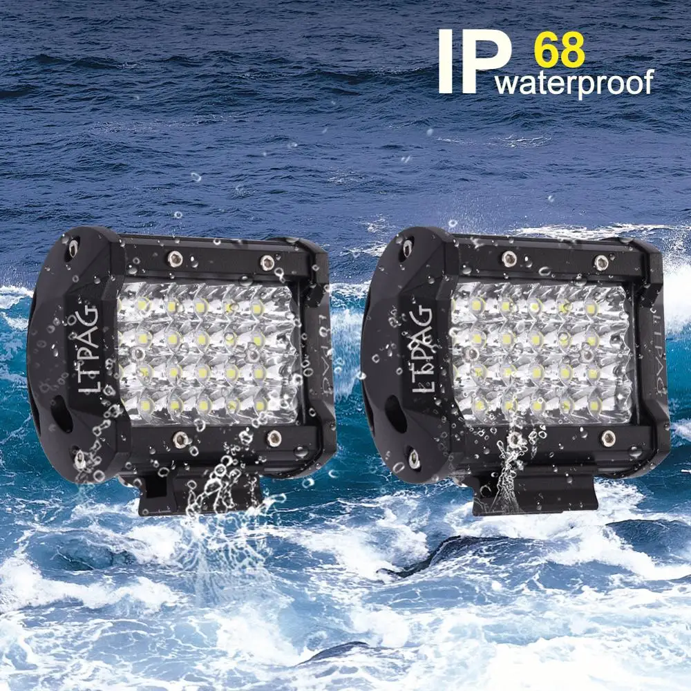 1 шт. 72 Вт круглый Водонепроницаемый точечная Светодиодная рабочая лампа луч