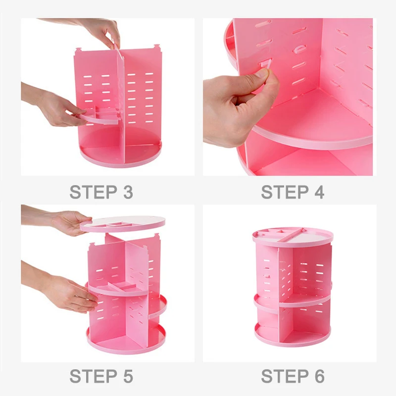 Новейший вращающийся органайзер для макияжа Косметика Уход за кожей коробка