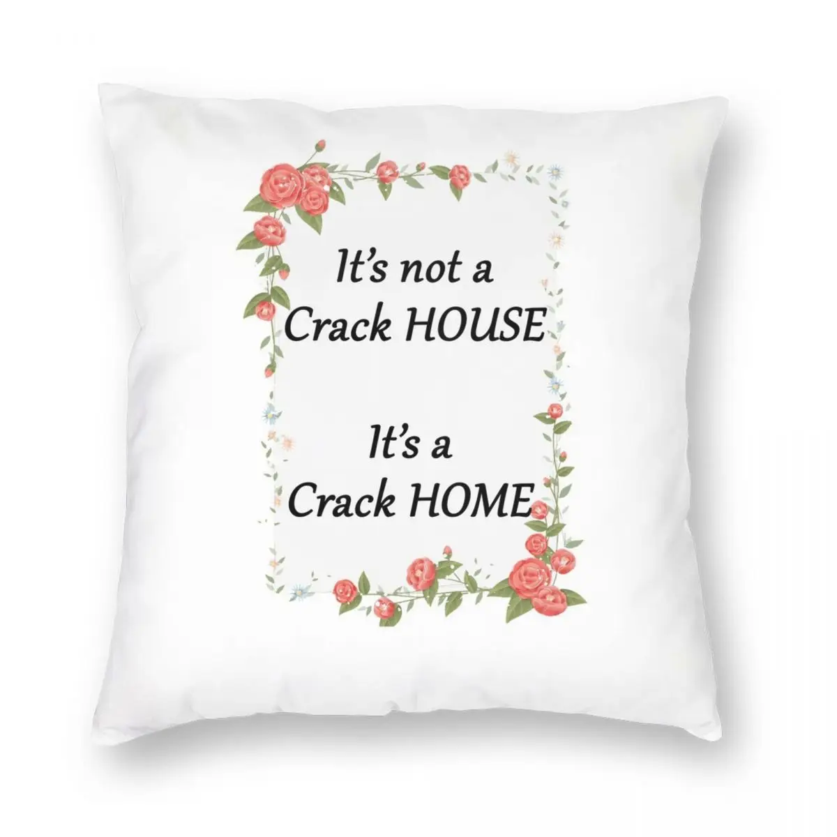 Квадратный Чехол на подушку It's A Crack HOME из полиэстера и льна | Дом сад