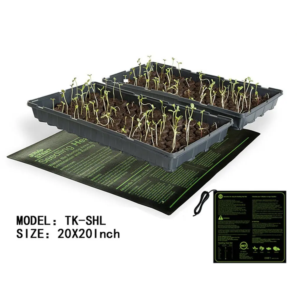

Seedling Heating Mat 20x20 Inches Waterproof Plant Seed Germination Propagation Clone Starter Pad Garden Supplie