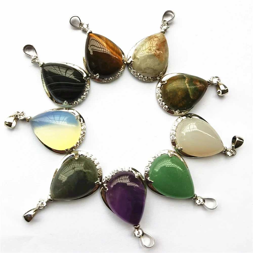 Новинка! Натуральный камень подвеска в виде капли воды Форма Подвески