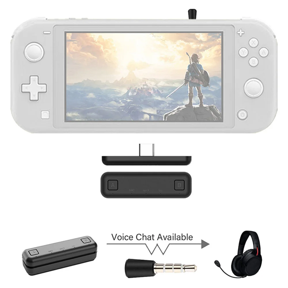 Беспроводной Bluetooth аудио USB Type-C адаптер передатчик NS07 для Nintendo Switch/Switch Lite/ Switch TV Dock