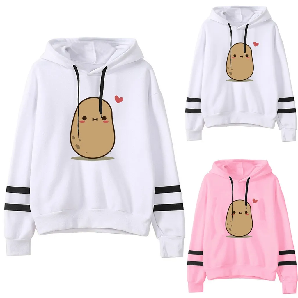 Женский свитшот с длинным рукавом повседневный Свободный в полоску для офиса и