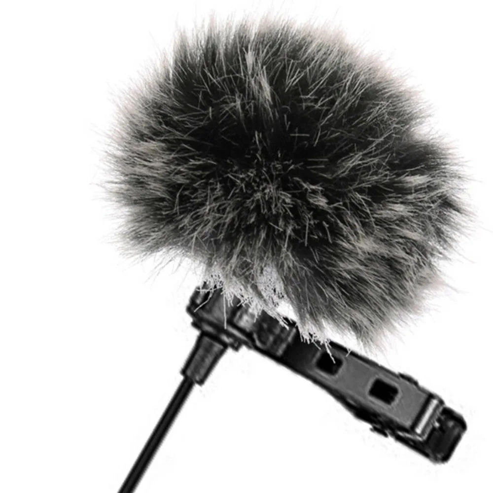 

Lavalier Microphone Windscreen Clip-On Furry Mic Muff Windproof Reduce Noise Lapel Mic Cover For Live Broadcasts Video Shooting