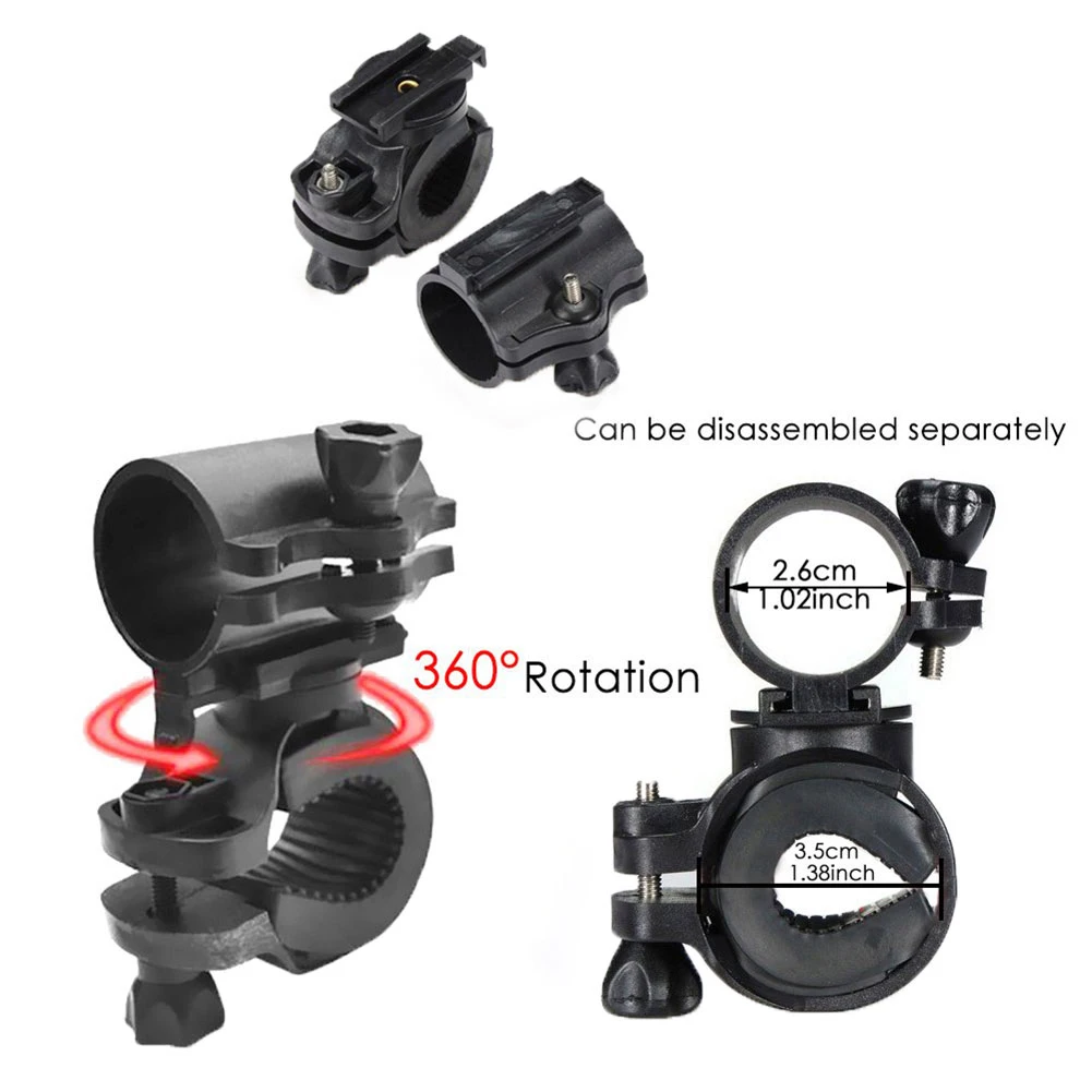 

360 Degree Rotation Bike Bicycle Flashlight Mount Holder Support Stand Bracket