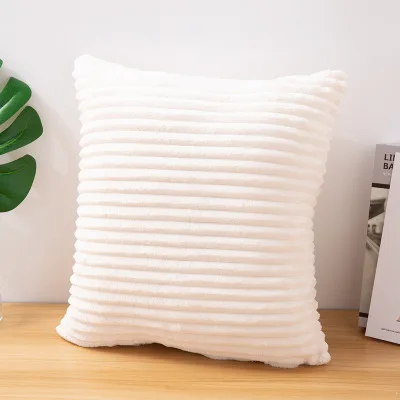 Мягкий плюшевый чехол для подушки декоративные наволочки в полоску наволочка