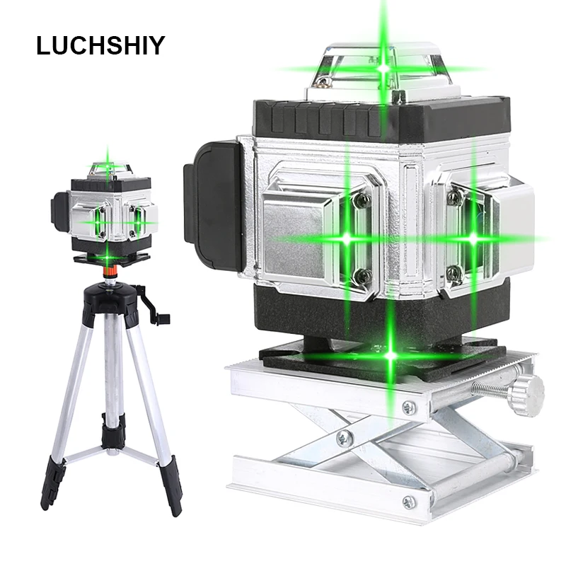 

16 Lines 4d Laser Level Wireless 360 Rotate Self-Leveling Vertical & Horizontal Cross Green Lines Laser Levels Construction Tool