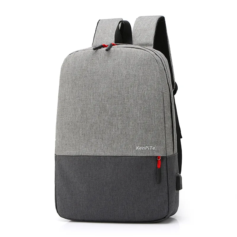 

USB Charging Patchwork Color Oxford Backpack Large Capacity Laptop Bags Unisex Men Business Travel Casual School Bags Rucksack