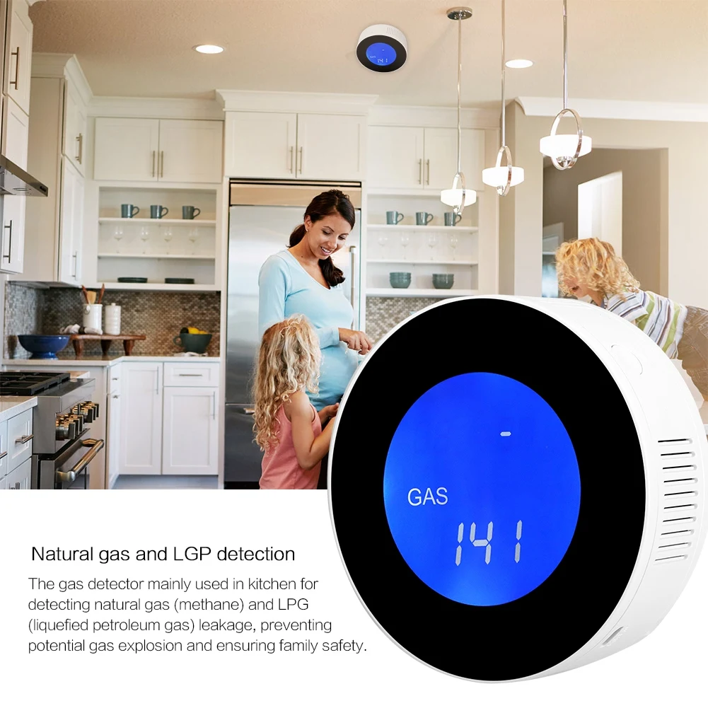 

Newest 2 in 1 WIFI and LED Digital Gas sensor Combustible Gas Leak Detector Household Smart Gas Alarm Sensor gadgets