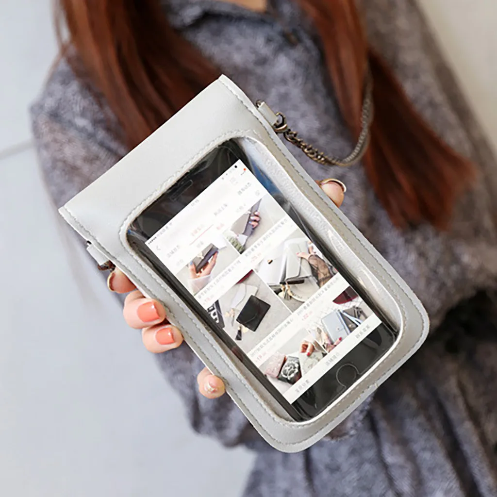 Женская сумка для телефона сменная кожаная через плечо миниатюрная