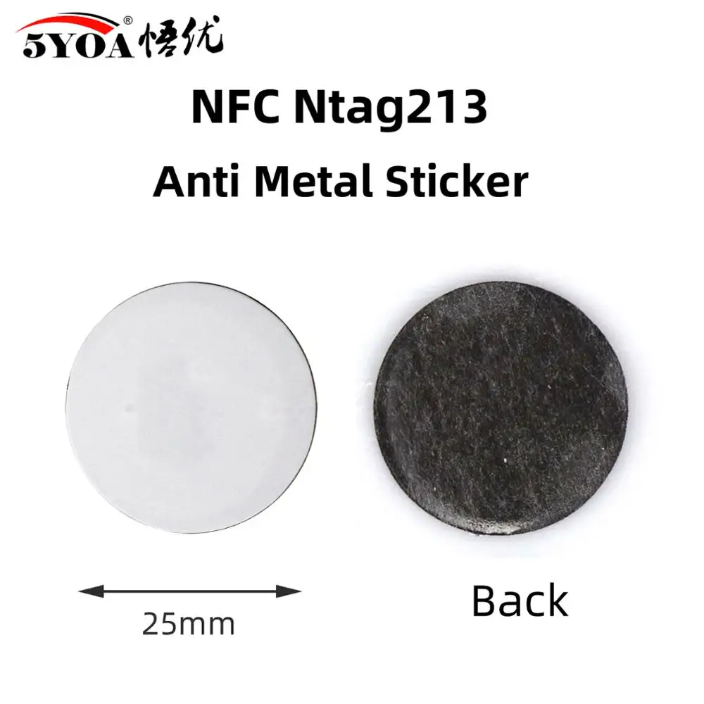 NFC Ntag213 метка металлическая наклейка 13 56 МГц ISO14443A NTAG 213 значки металлические