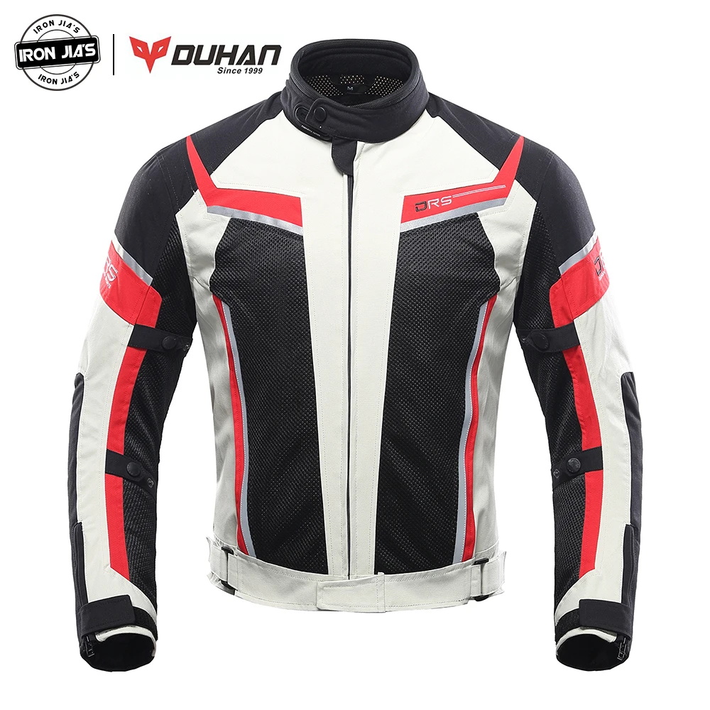DUHAN мотоциклетная куртка для мужчин летняя дышащая гонок Chaqueta верховой езды