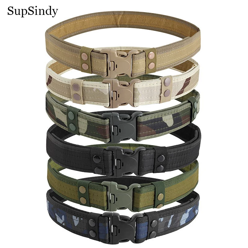 SupSindy военный армейский мужской ремень, мужской холщовый ремень, быстросъемный тактический ремень для мужчин, пояс для тренировок на открытом воздухе, Охотничий пояс