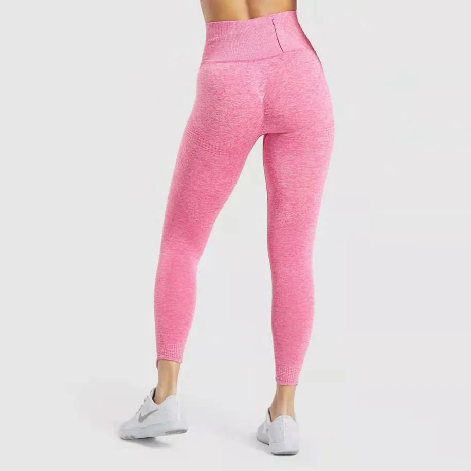 Бесшовные леггинсы с высокой талией для спорта женщин фитнеса тренировки йоги