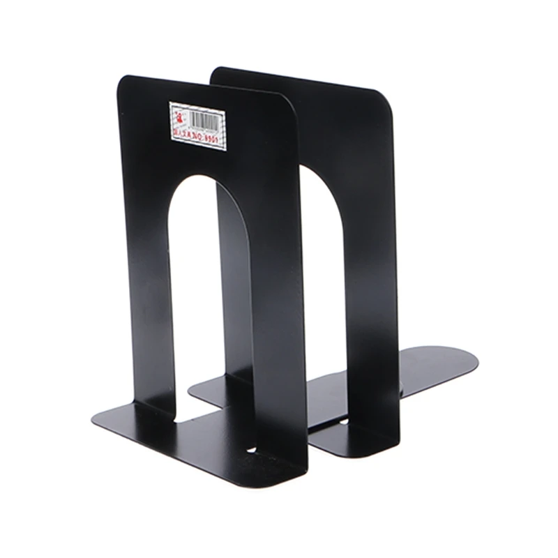 

Simple Style Metal Bookends Iron Support Holder Nonskid Desk Stands For Books