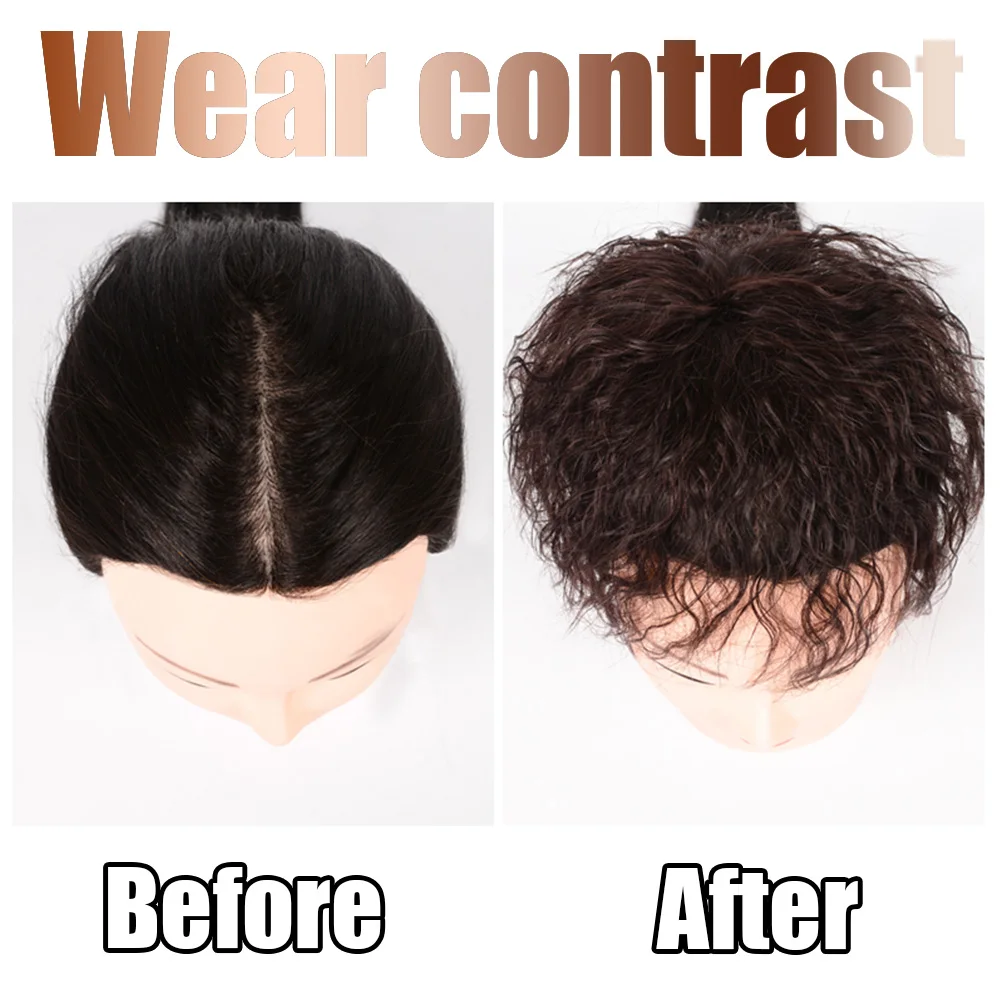 Синтетические волнистые черно коричневые наконечники XUANGUANG с зажимом для