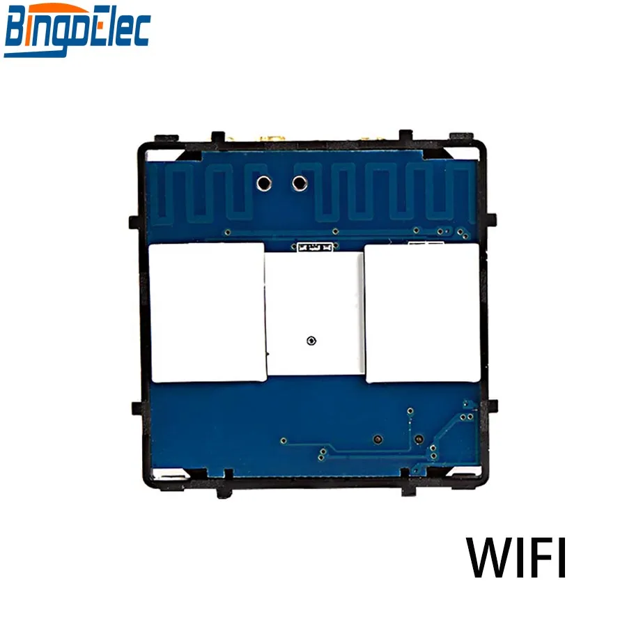 

Bingoelec 2 Gang 1 Way Single Live WIFI Switch DIY Part Touch Sensor Wireless Control Smart Home Automation Part By Tuya APP