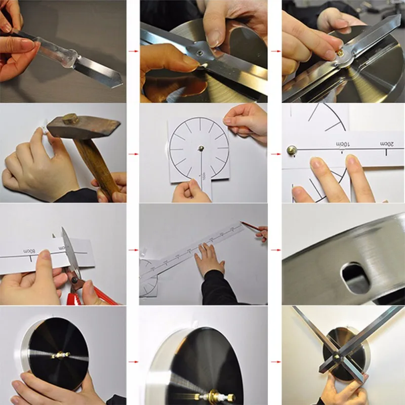 Восточно-Арабские уникальные декоративные настенные часы DIY зеркальная