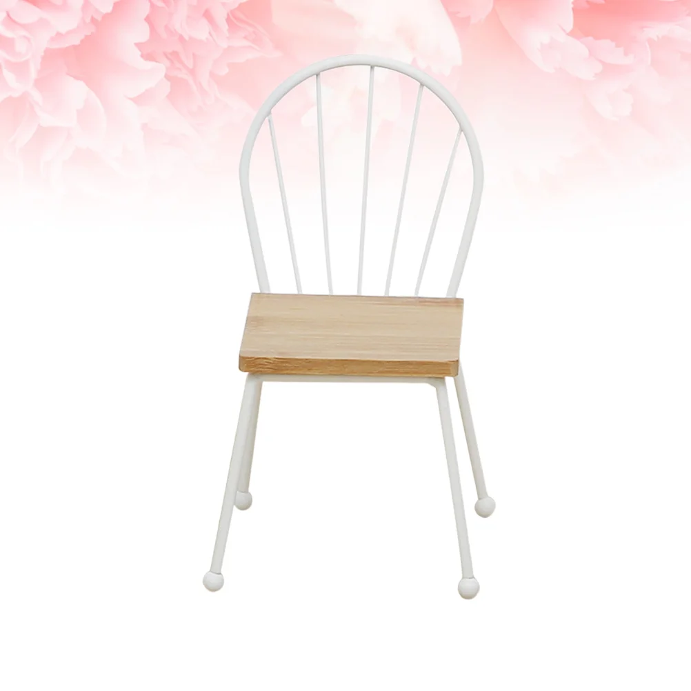 

Мини деревянный стул фотография Реквизит модели мечты украшение стула украшение