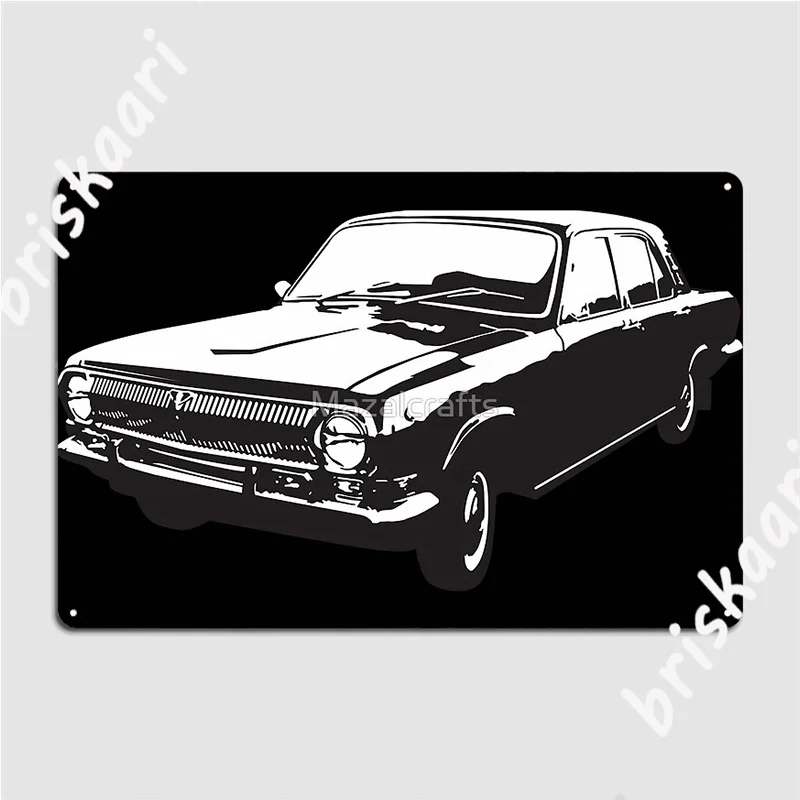 

Металлическая вывеска Volga GAZ 24