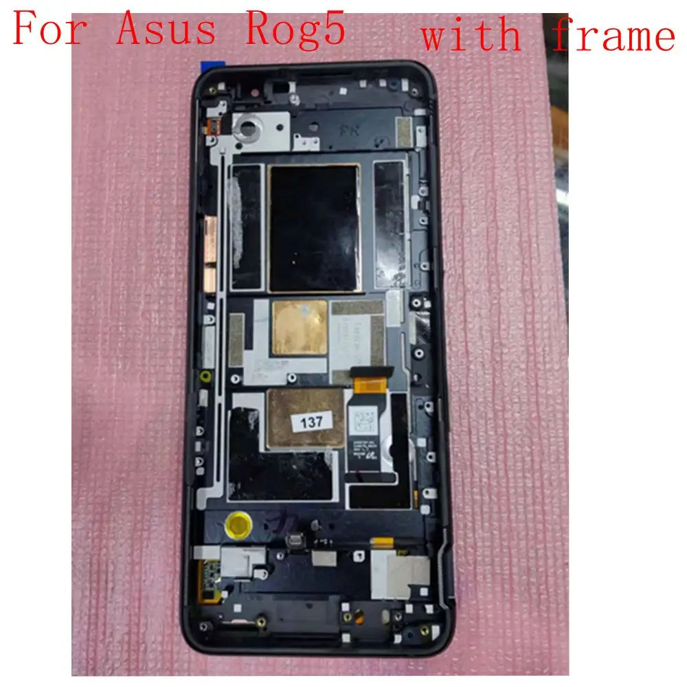 

Amoled оригинальный rog 5 для Asus ROG phone 5 ZS673KS ЖК-дисплей с сенсорным экраном дигитайзер Рамка Asus _ I005DB Asus _ i005 I005DA I005DB