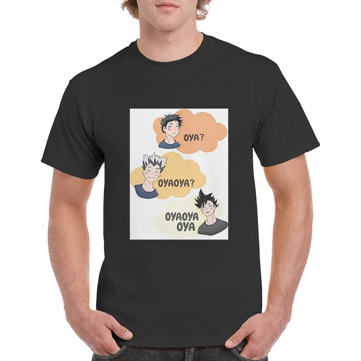 

Новинка Мужская футболка Oya Haikyuu аниме креативная футболка мультяшная футболка Мужской Топ