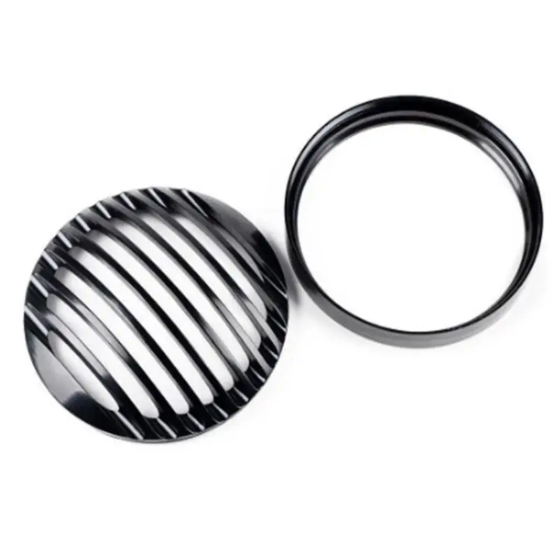 

For Harley Sportster XL 883 Iron 1200 04-14 Custom XL1200C 1200 Motorcycle 5 3/4" CNC Led Headlight Grill Cover