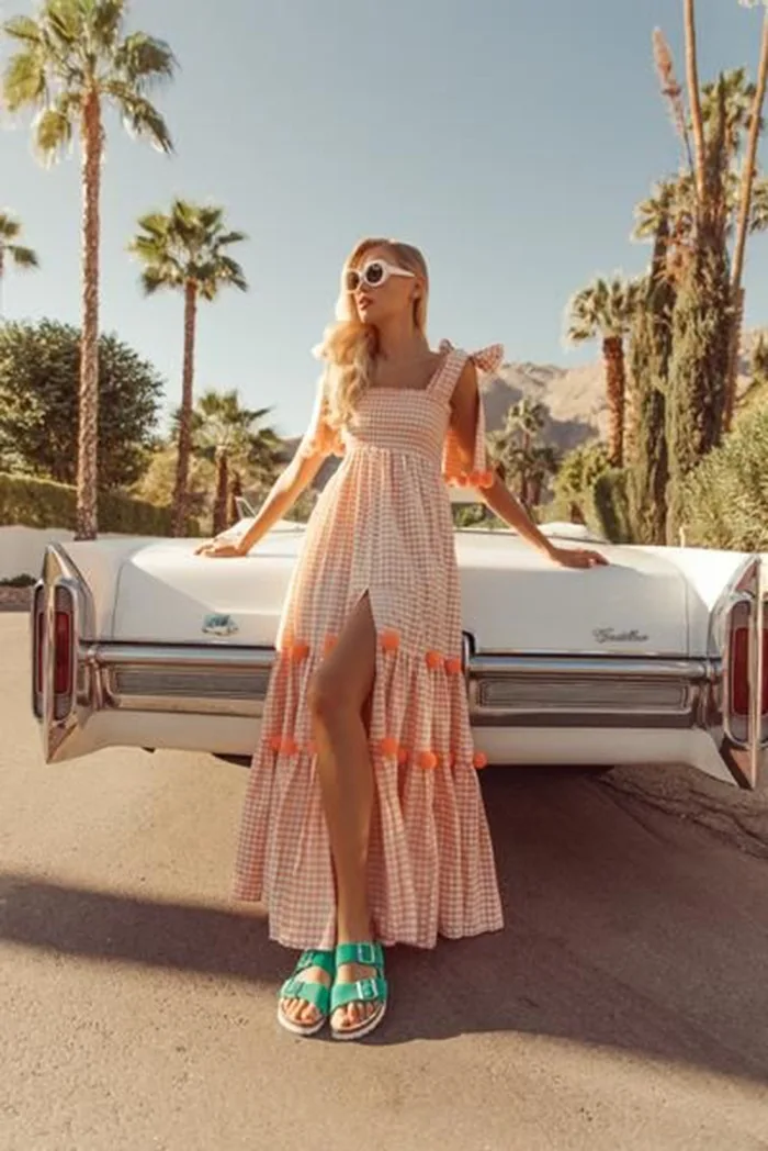 

2021 New Women Dress Sleeveless Spaghetti Strap Dress Sexy Split Long Dress Summer Fashion Casual Vestido Feminino Donsignet