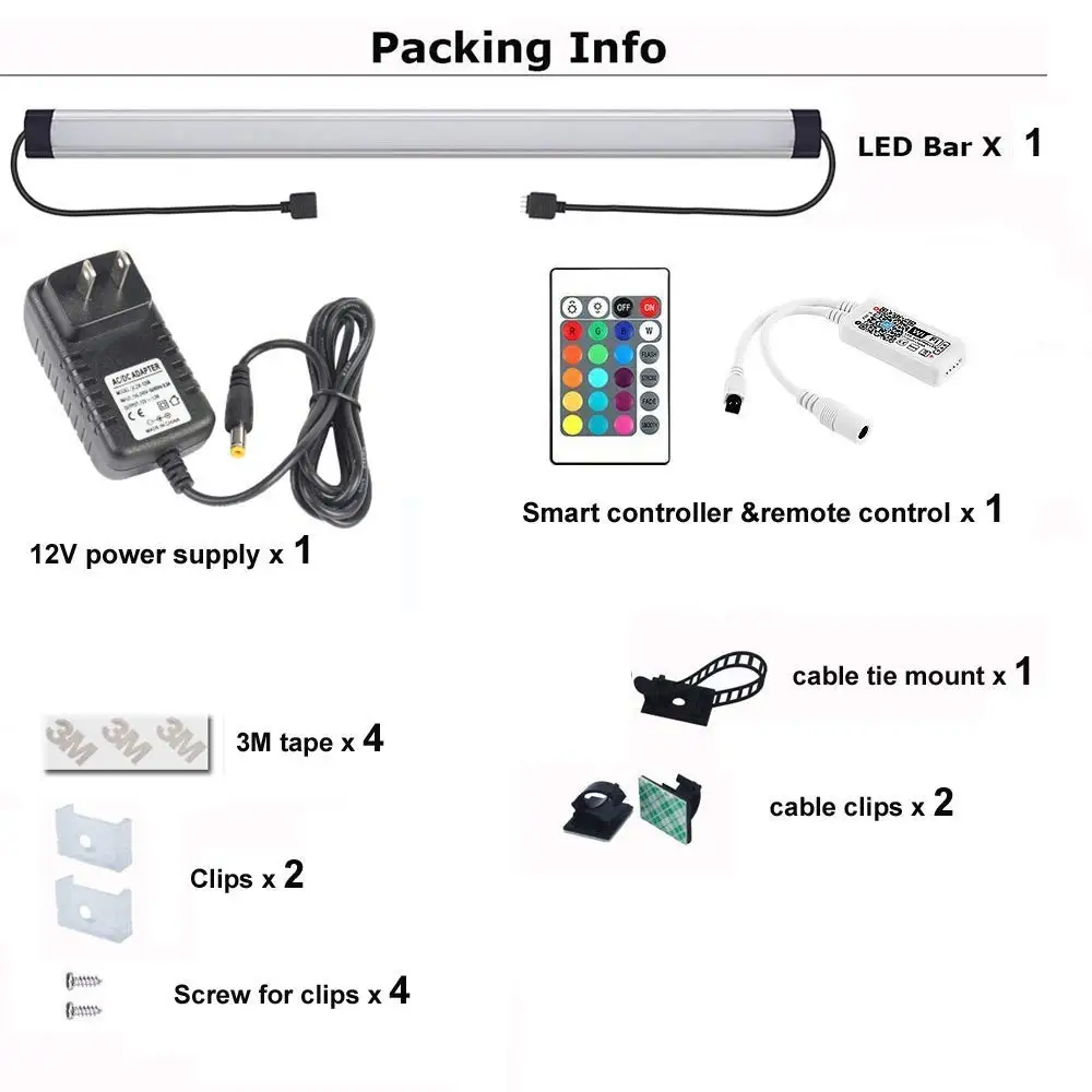 Светодиодный смарт под кабинетное освещение с регулируемой яркостью прилавком