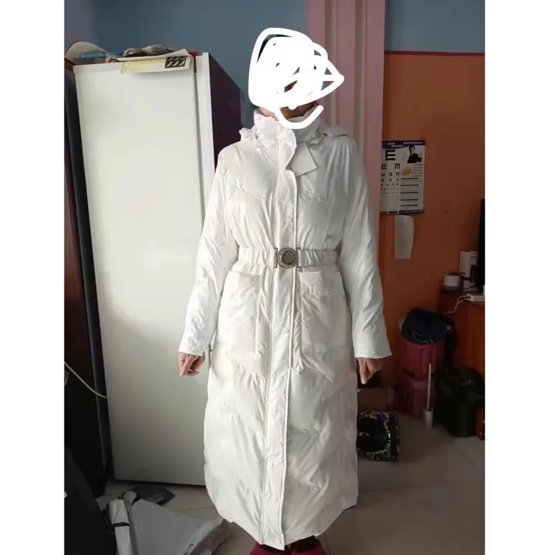 Зимнее пальто для женщин X-length Puffer черный Бомбер базовые куртки длинное женское